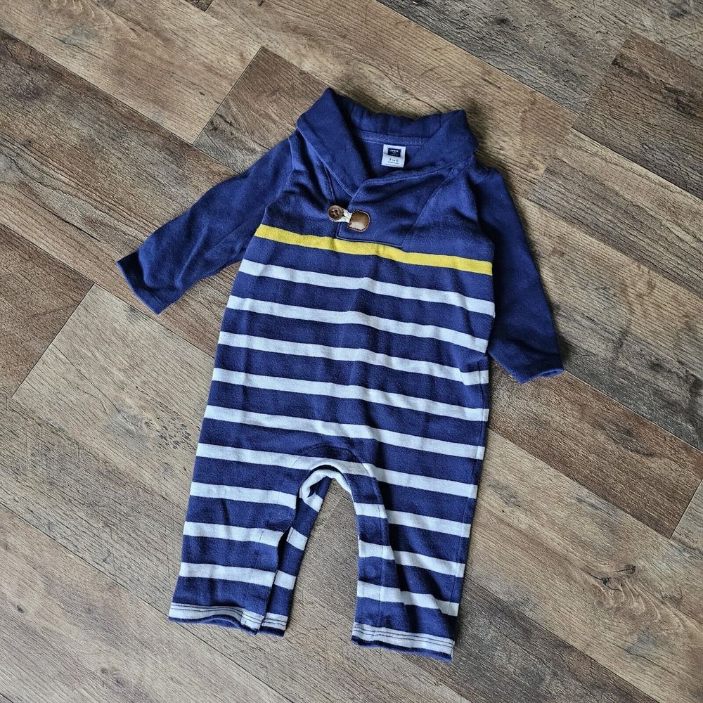 Janie and Jack Navy Shawl-CollarSize 3-6man adorable navy blue, white